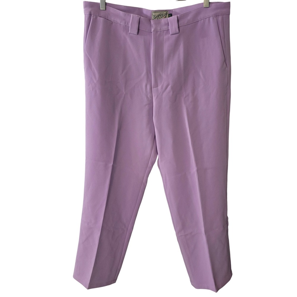 Bogey Boys Mens Golf Pants Lavender Purple Straight Leg Trousers Size 38